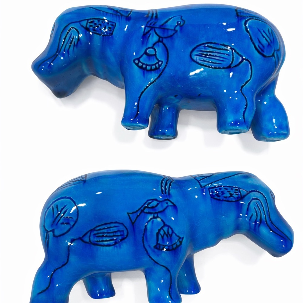 Vintage MMA Blue William the Hippo Set of 2